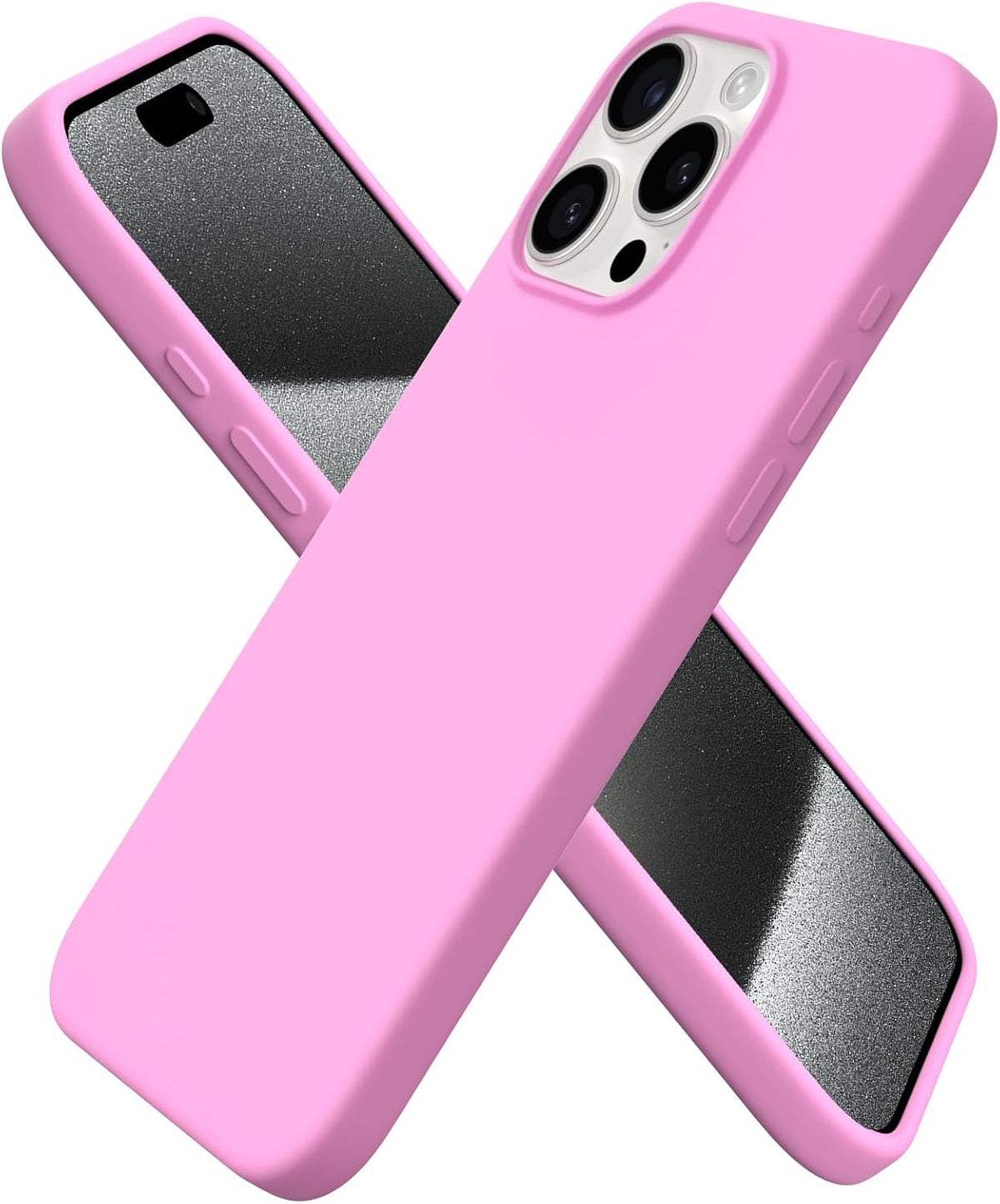 ORNARTO for iPhone 15 Pro Max Case, Liquid Silicone, Cherry Blossom