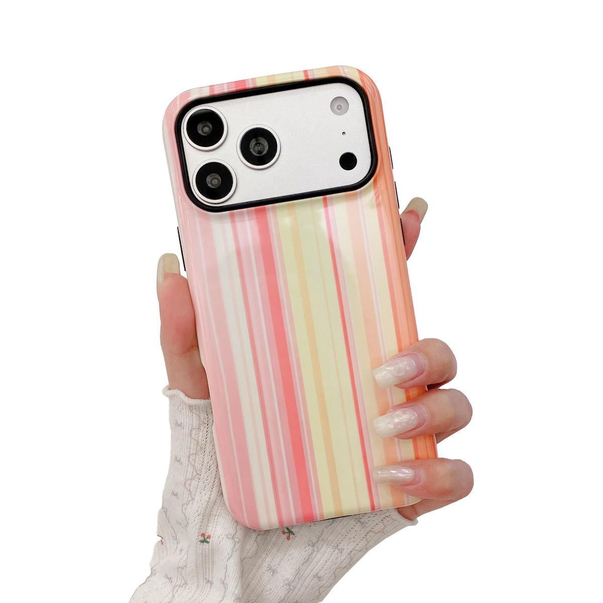 Colorful Striped Pattern Phone Case,for iPhone 15