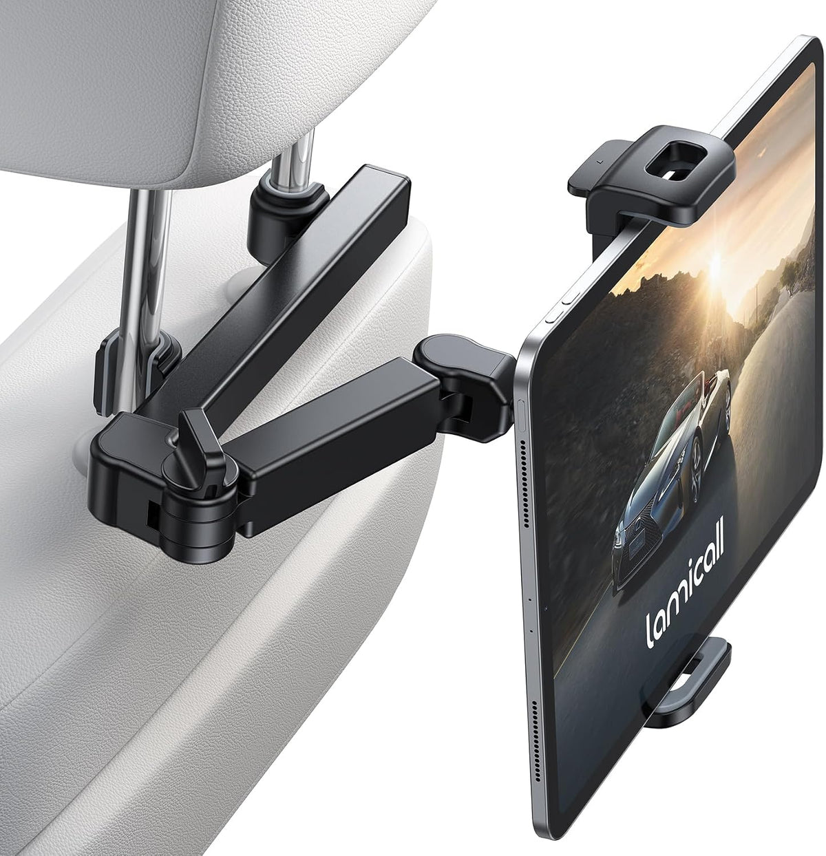 Lamicall Car Headrest Tablet Holder, 3 in 1 Extension Adjustable Arm