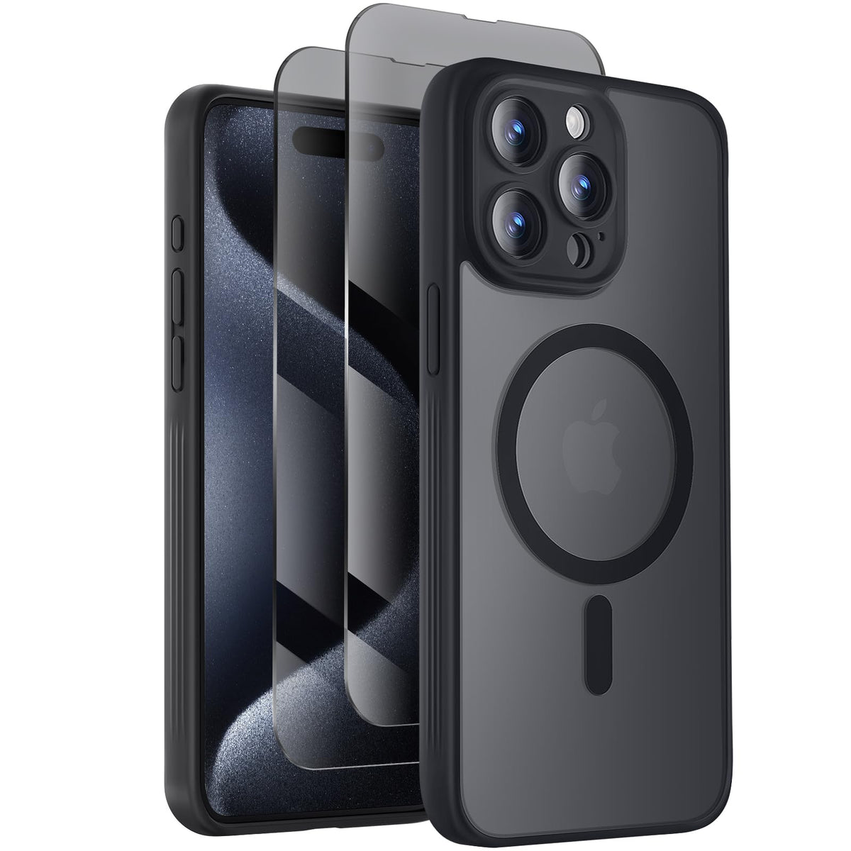 Symcele Designed for iPhone 16 Pro Max Case, Black