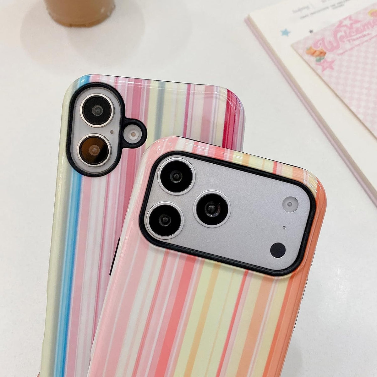Colorful Striped Pattern Phone Case,for iPhone 15