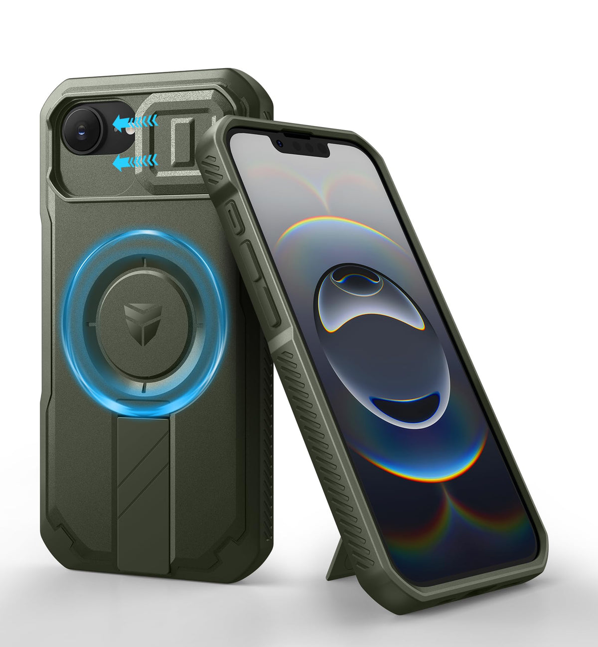 Dexnor for iPhone 17e/16e Case with Slide Camera Cover, 6.1 inch Navy Blue