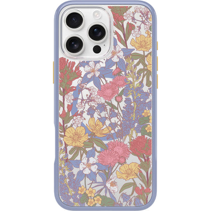 OtterBox iPhone 16 Pro Symmetry Series Clear Case - Floral Romance Blue