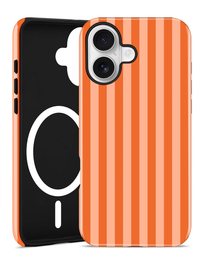 Magnetic Striped Phone Case for iPhone 17, Navy Blue
