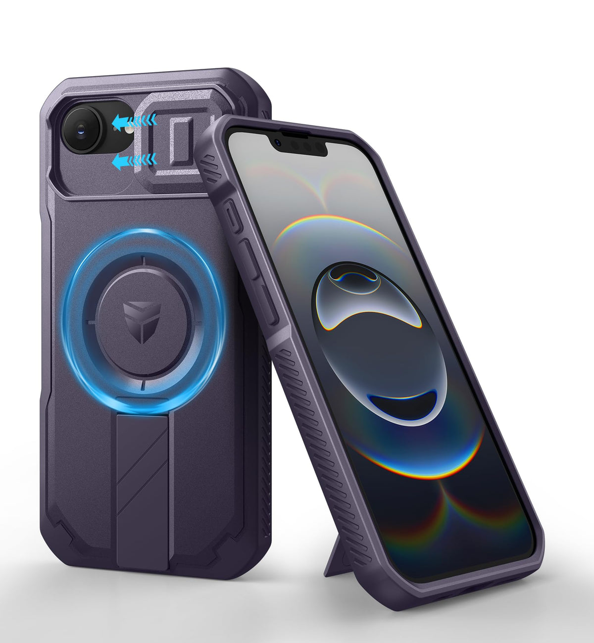 Dexnor for iPhone 17e/16e Case with Slide Camera Cover, 6.1 inch Navy Blue