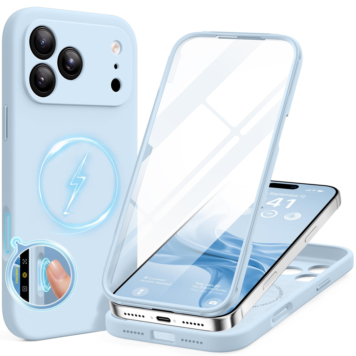 BERFY for iPhone 18 Pro Max Case/iPhone 17 Pro Max Case, Fit for Magsafe