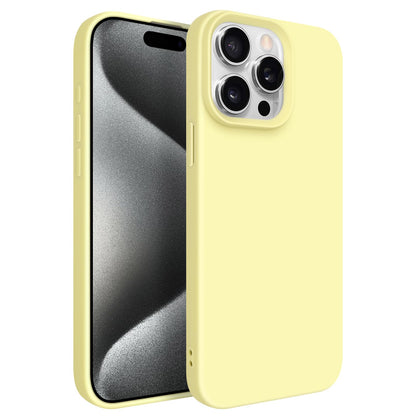 Newseego for iPhone 17 Pro Max Case with Camera Control Button, Solid Color Liquid Silicone Case for Women Girls Men Anti-Scratch Lining Shockproof Drop Protective Cover for iPhone 17 Pro Max-Yellow