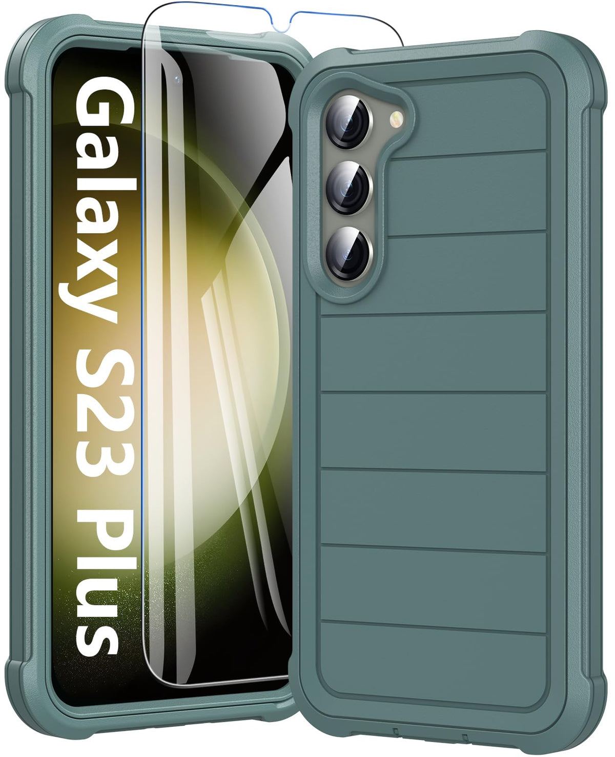 Hensinple for Samsung Galaxy A37 5G Phone Case with Screen Protector, Heavy Duty Military Shockproof Full Body Durable TPU Protective Cover Case for Samsung A37 5G (Black)