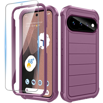 Hensinple for Samsung Galaxy A17 5G Phone Case with Screen Protector, Heavy Duty Military Shockproof Full Body Durable TPU Protective Cover Case for Samsung A17 5G (Black)