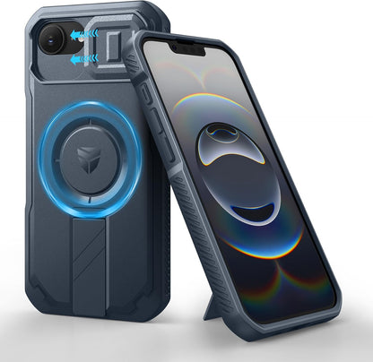 Dexnor for iPhone 17e/16e Case with Slide Camera Cover, 6.1 inch Navy Blue