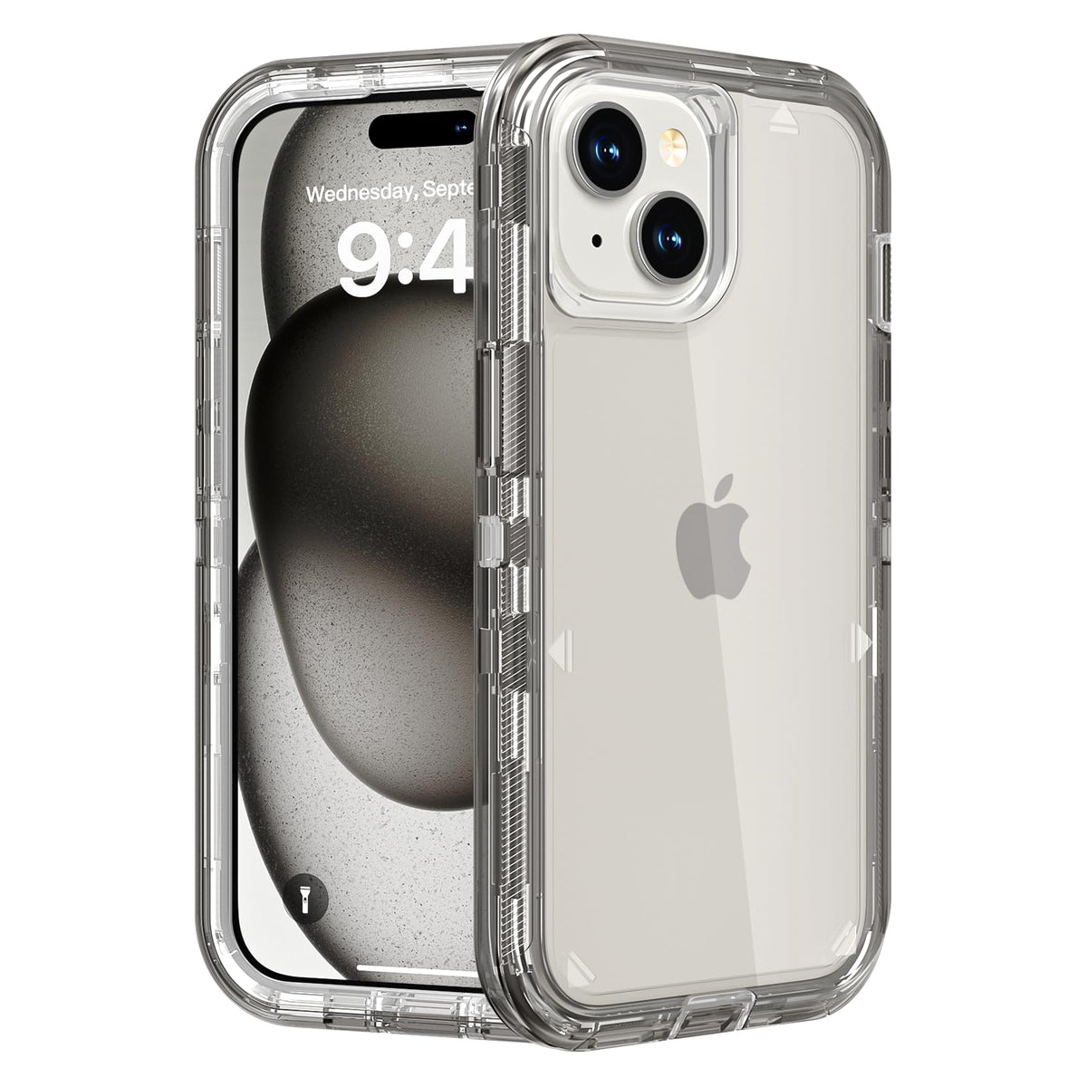 Follaroma for iPhone 16 Plus Case, Shockproof, Crystal Clear