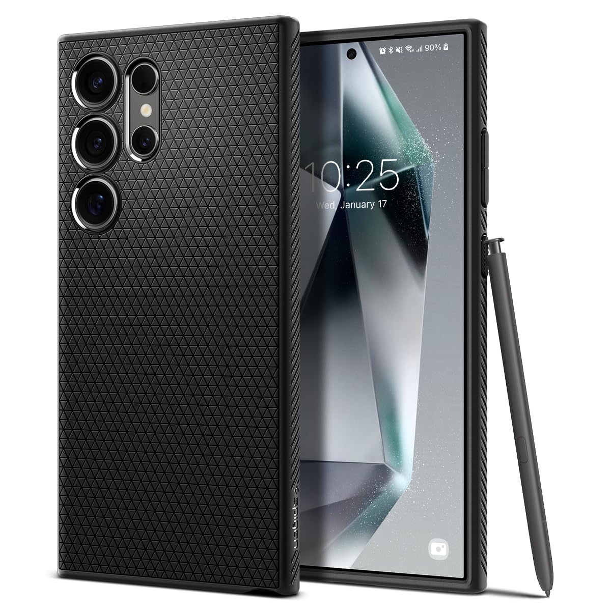 Spigen for Galaxy S22 Plus Case, Liquid Air [No Magnet Ring] [Military-Grade Protection] - Matte Black