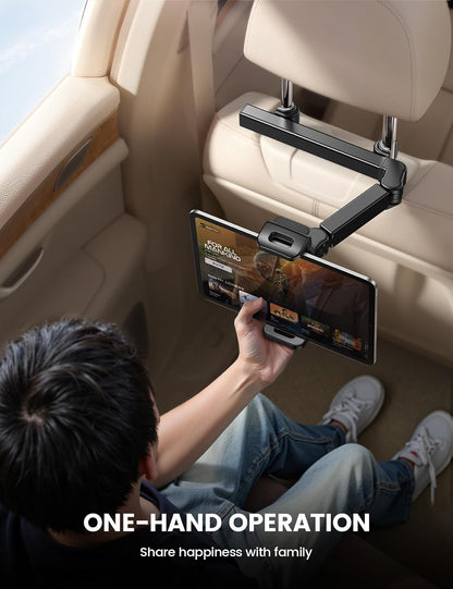 Lamicall Car Headrest Tablet Holder, 3 in 1 Extension Adjustable Arm