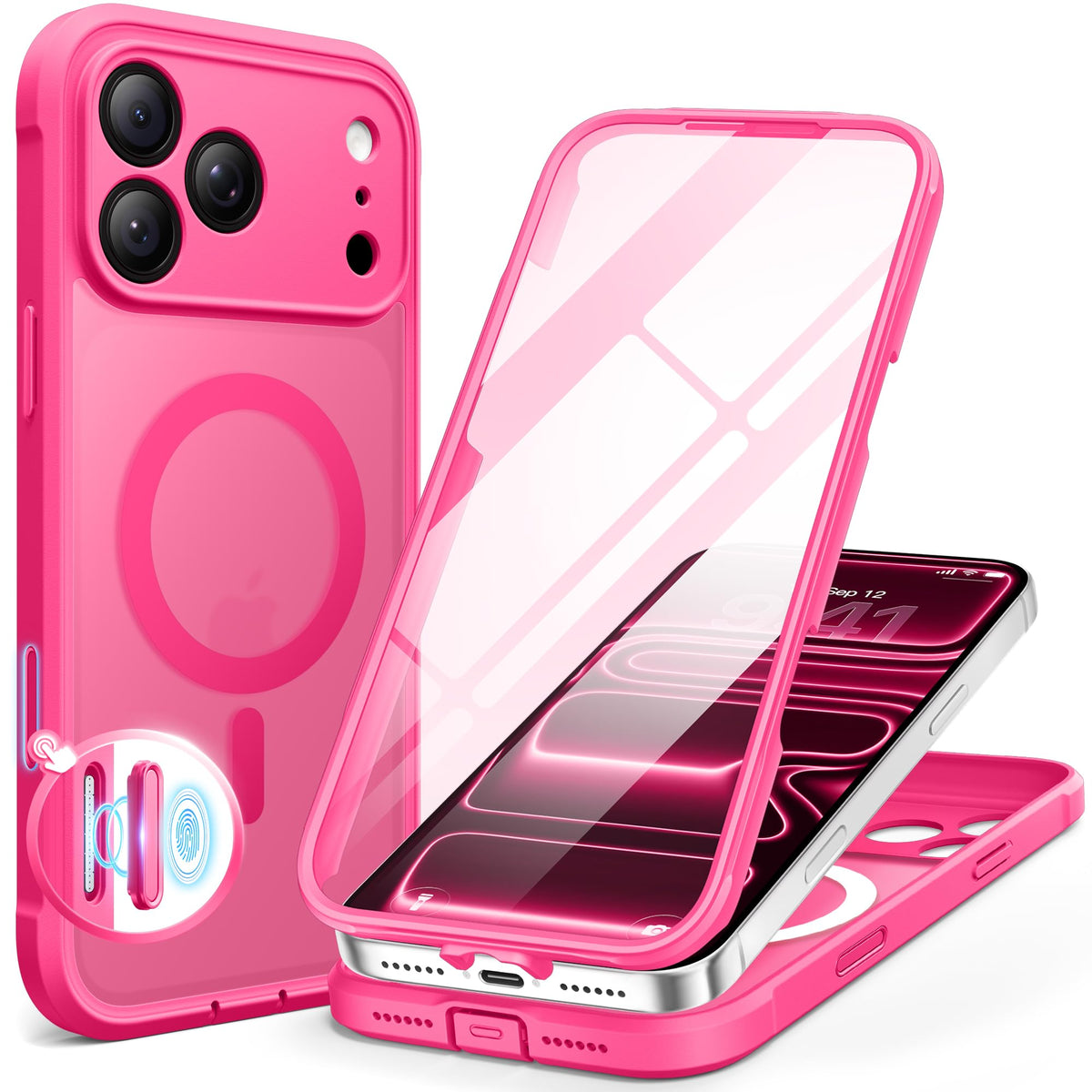 BERFY for iPhone 18 Pro Max Case/iPhone 17 Pro Max Case, Fit for Magsafe