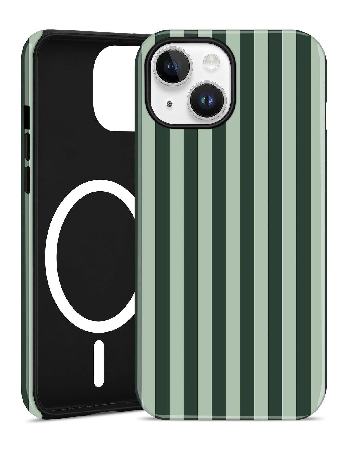 Magnetic Striped Phone Case for iPhone 17, Navy Blue