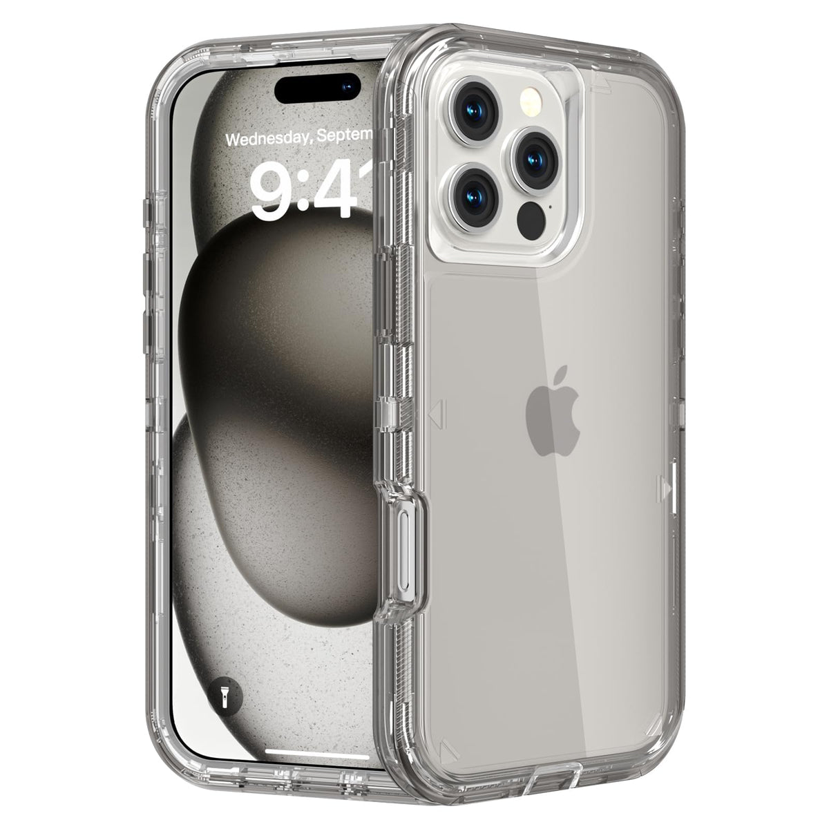 Follaroma for iPhone 16 Plus Case, Shockproof, Crystal Clear