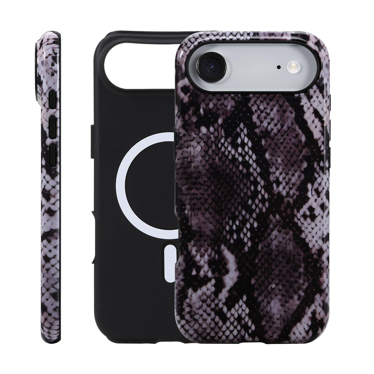 for iPhone 17 ProMax/18 ProMax Case - Wireless Charging for MagSafe, Dual-Layer Design (Outer Hard PC Shell + Inner Soft TPU Shell), Unisex Shockproof Protective Case - Tiger Stripe Pattern.
