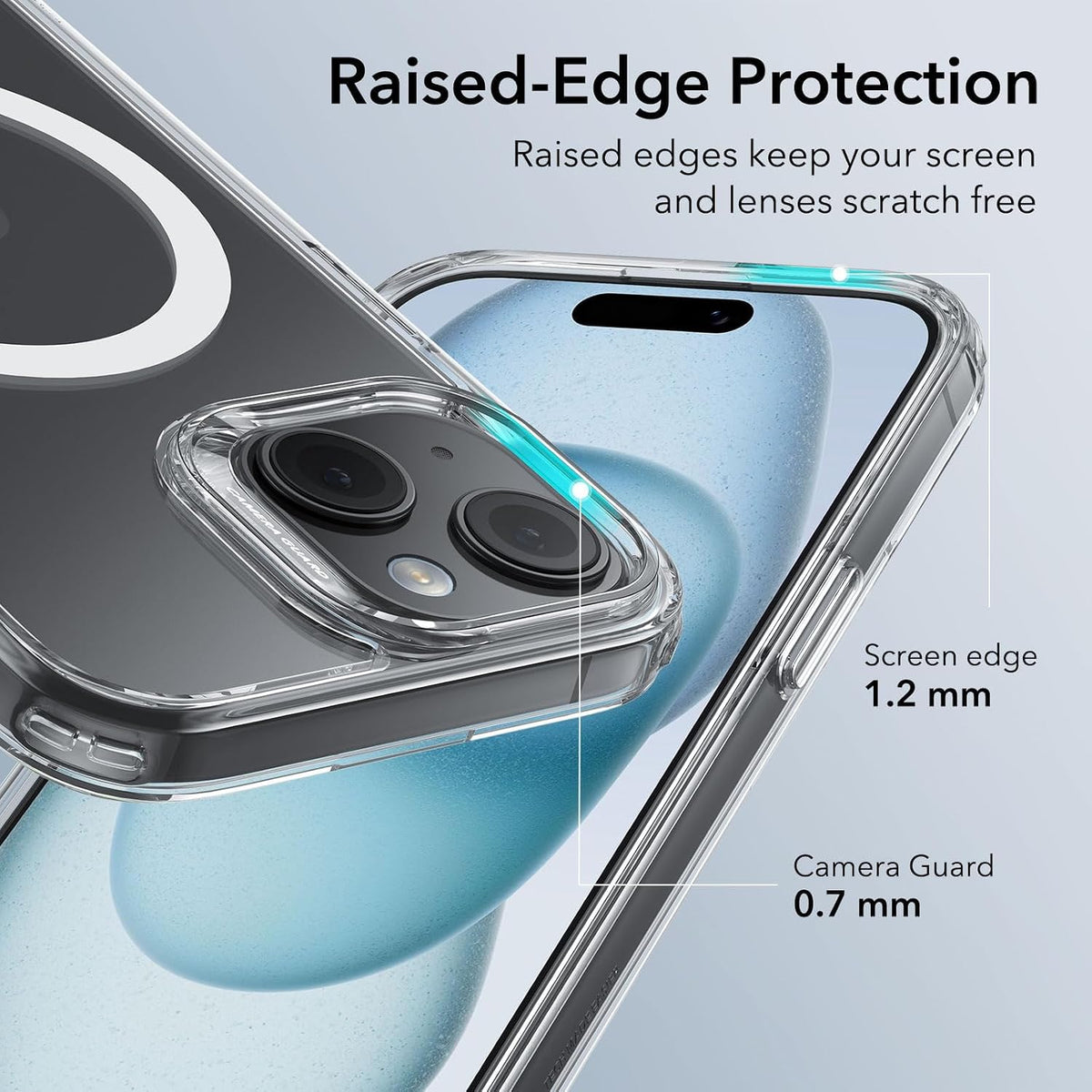 ESR Classic Hybrid for iPhone 15 Plus Case, Clear