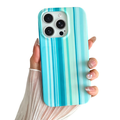Yeddabox for iPhone 16 Pro Case Cute Striped Phone Case Soft TPU Slim Shockproof Phone Cover for Women Girls, Pink and Yellow