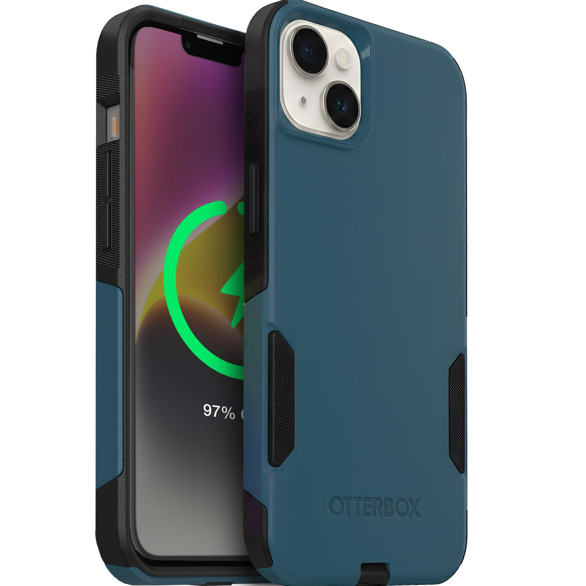 OtterBox iPhone 14 & iPhone 13 Commuter Series Case - INTO THE FUCSHIA (Pink), slim & tough, pocket-friendly, with port protection