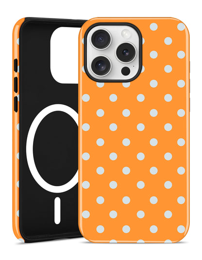 Jusy Magnetic Polka Dot Case for iPhone 16,White