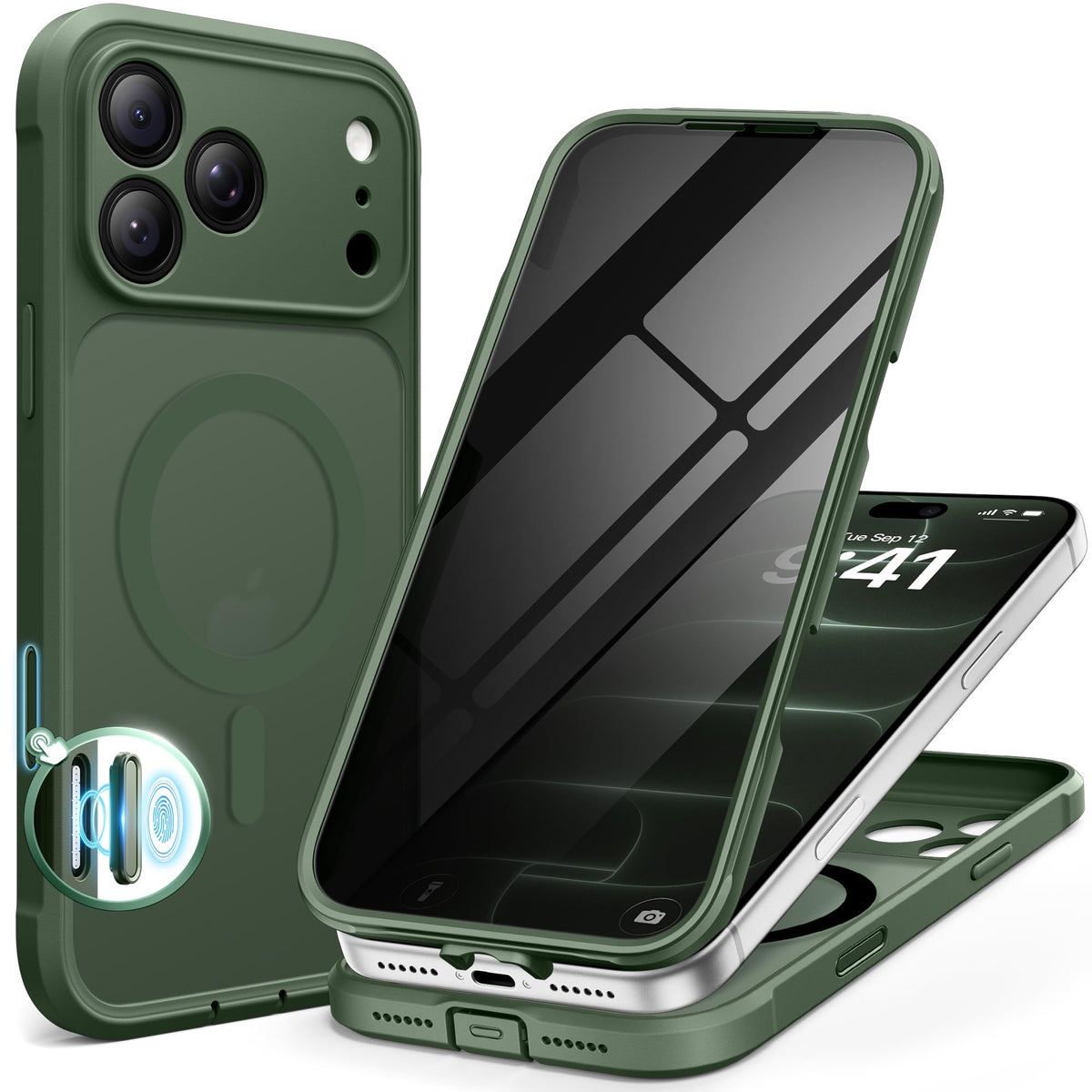 BERFY for iPhone 18 Pro Max Case/iPhone 17 Pro Max Case, Fit for Magsafe