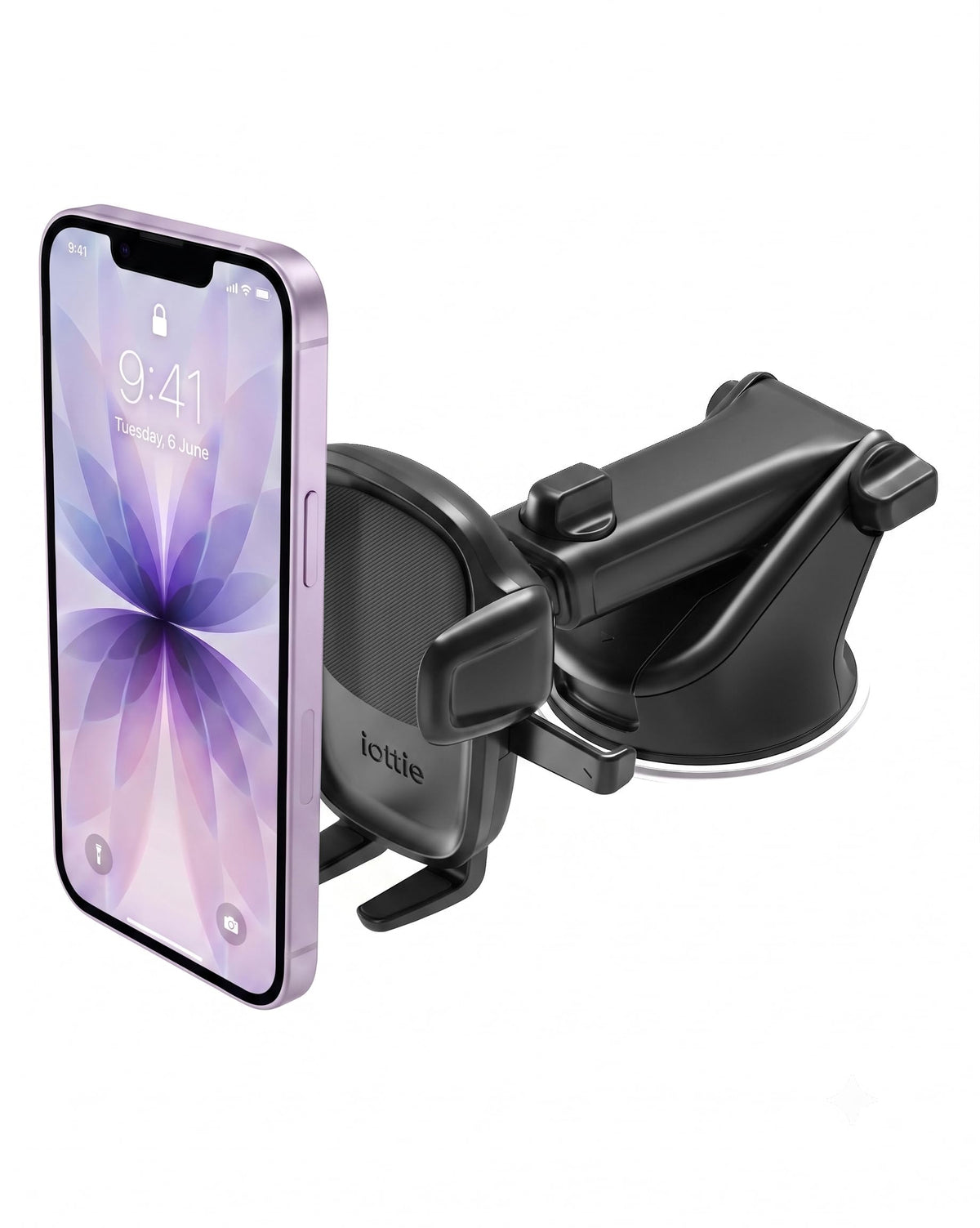 iOttie Easy One Touch Signature Dashboard & Windshield Universal Car Mount Phone Holder Desk Stand with Suction Cup Base and Telescopic Arm for iPhone, Samsung, Google, More Smartphones