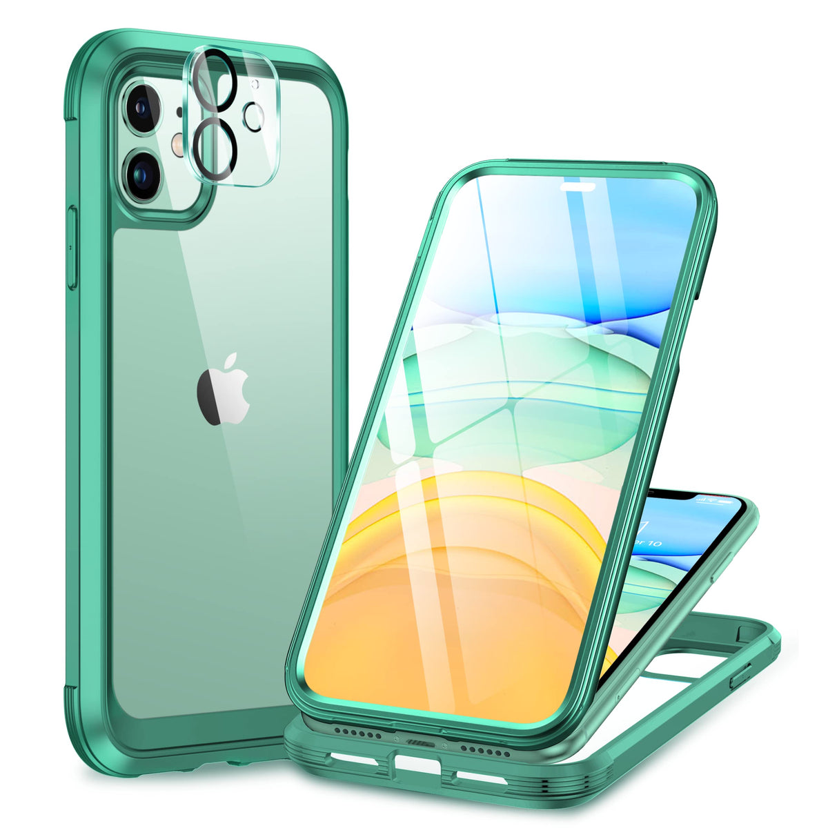 Miracase Magnetic for iPhone 15 Pro Max Case 6.7'' [Compatible with Magsafe] Full-Body Drop Proof Bumper Phone Case for iPhone 15 Pro Max with Built-in 9H Tempered Glass Screen Protector,Black