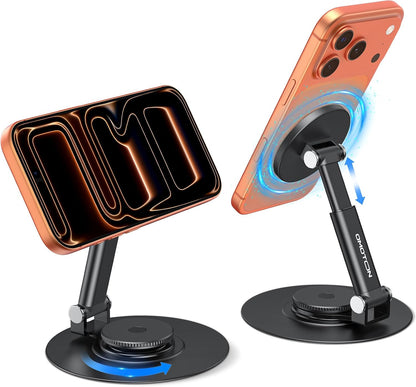 OMOTON MS05 [Height Adjustable] 360° Rotating Magnetic Phone Stand, Black