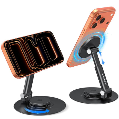 OMOTON MS05 [Height Adjustable] 360° Rotating Magnetic Phone Stand, Black