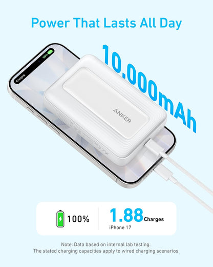 Anker Zolo Magnetic Power Bank,10,000mAh Magsafe Portable Charger