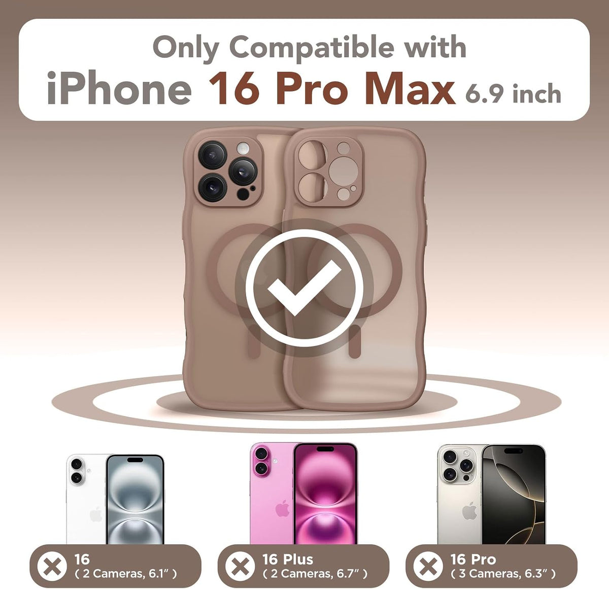 CAPRARO for iPhone 16 Pro Max Case for Women Compatible with MagSafe