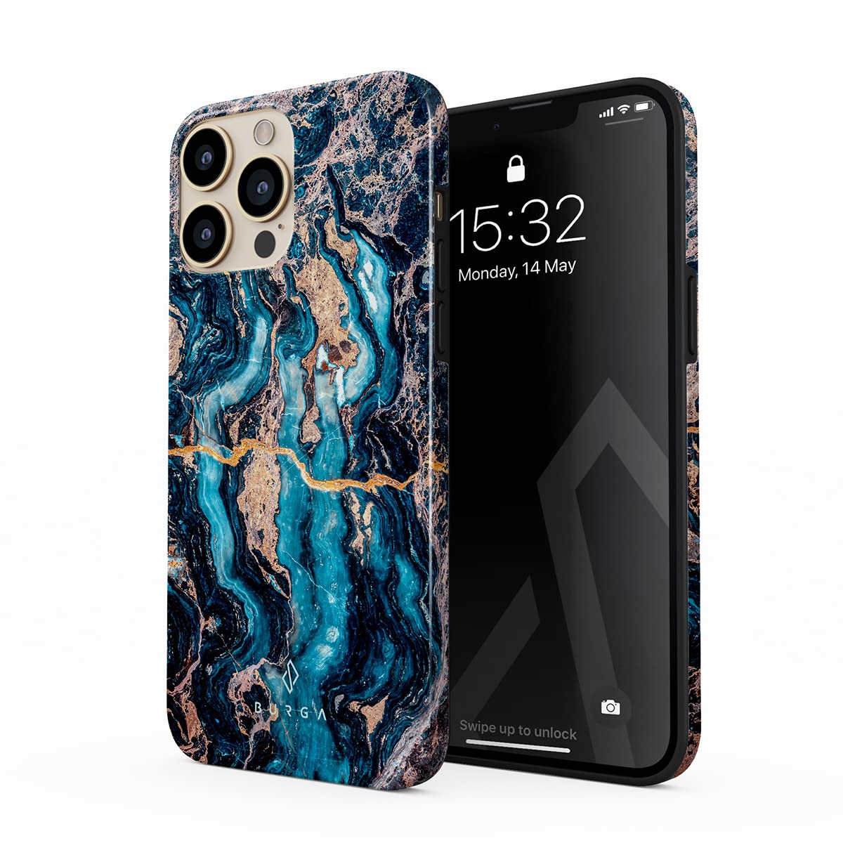 BURGA Unisex Phone Case for iPhone 17 Pro – Dual-Layer Hybrid Design with Shock-Absorbing Silicone & Durable Exterior, Scratch-Resistant Finish and Raised Bezel Edge for Screen Protection & Daily Use