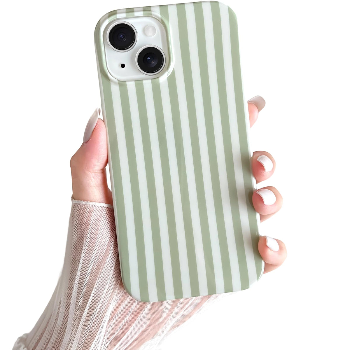 Yeddabox for iPhone 16 Pro Case Cute Striped Phone Case Soft TPU Slim Shockproof Phone Cover for Women Girls, Pink and Yellow