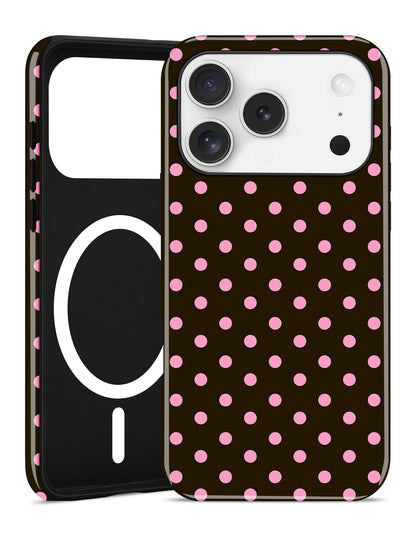 Jusy Magnetic Polka Dot Case for iPhone 16,White