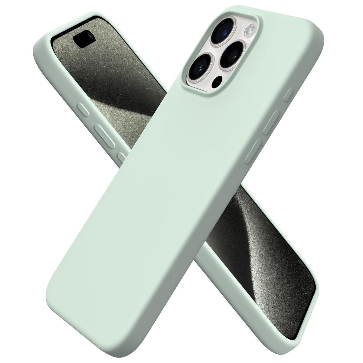 ORNARTO for iPhone 15 Pro Max Case, Liquid Silicone, Cherry Blossom