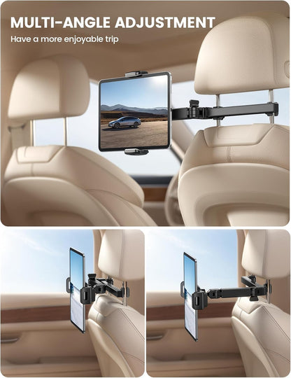 Lamicall Car Headrest Tablet Holder, 3 in 1 Extension Adjustable Arm