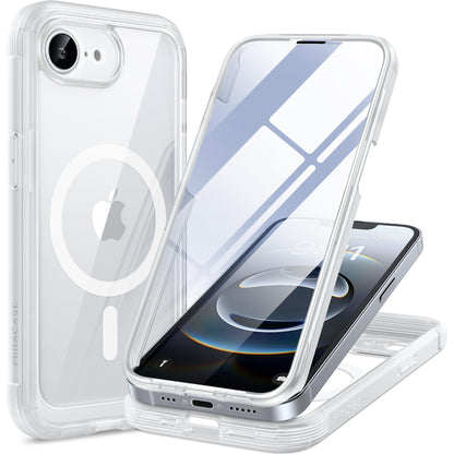 Miracase Magnetic for iPhone 15 Pro Max Case 6.7'' [Compatible with Magsafe] Full-Body Drop Proof Bumper Phone Case for iPhone 15 Pro Max with Built-in 9H Tempered Glass Screen Protector,Black