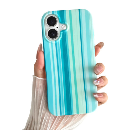 Yeddabox for iPhone 16 Pro Case Cute Striped Phone Case Soft TPU Slim Shockproof Phone Cover for Women Girls, Pink and Yellow