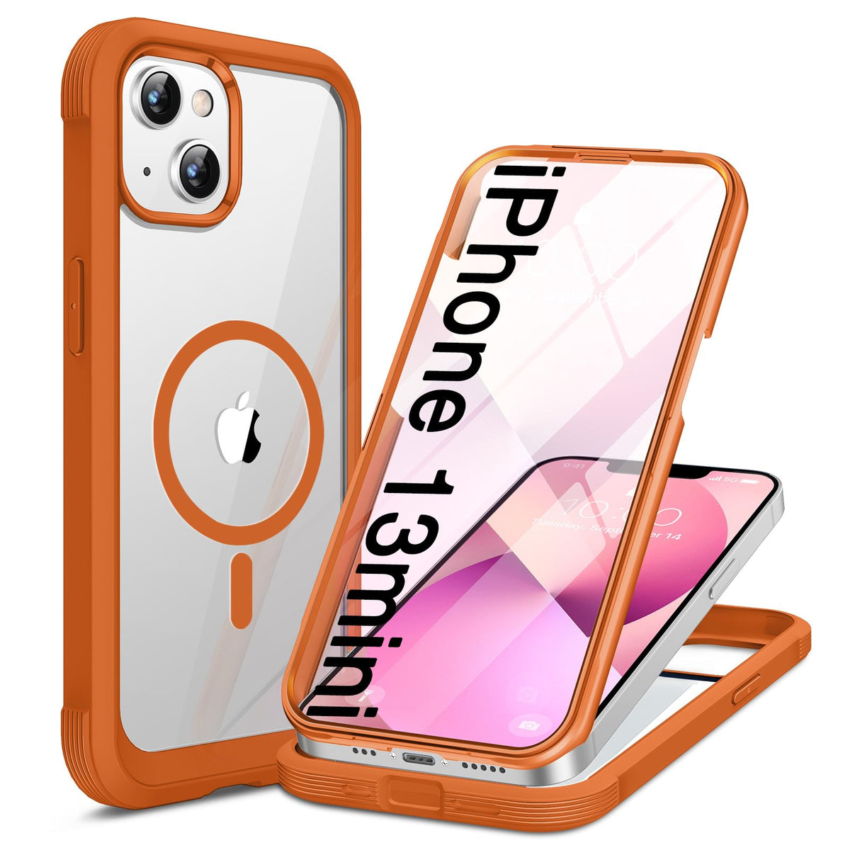 Miracase Magnetic for iPhone 15 Pro Max Case 6.7'' [Compatible with Magsafe] Full-Body Drop Proof Bumper Phone Case for iPhone 15 Pro Max with Built-in 9H Tempered Glass Screen Protector,Black