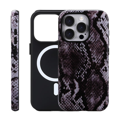 for iPhone 17 ProMax/18 ProMax Case - Wireless Charging for MagSafe, Dual-Layer Design (Outer Hard PC Shell + Inner Soft TPU Shell), Unisex Shockproof Protective Case - Tiger Stripe Pattern.