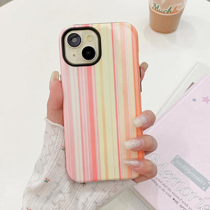 Colorful Striped Pattern Phone Case,for iPhone 15