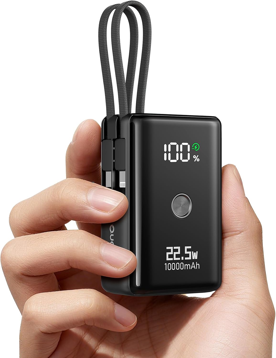 Nanotechnology Portable Charger 10000mAh with 2 Built-in Cables 45% Smaller