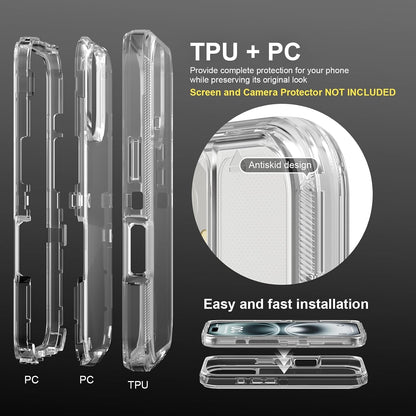 Follaroma for iPhone 16 Plus Case, Shockproof, Crystal Clear