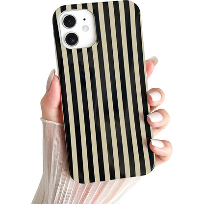 Yeddabox for iPhone 16 Pro Case Cute Striped Phone Case Soft TPU Slim Shockproof Phone Cover for Women Girls, Pink and Yellow