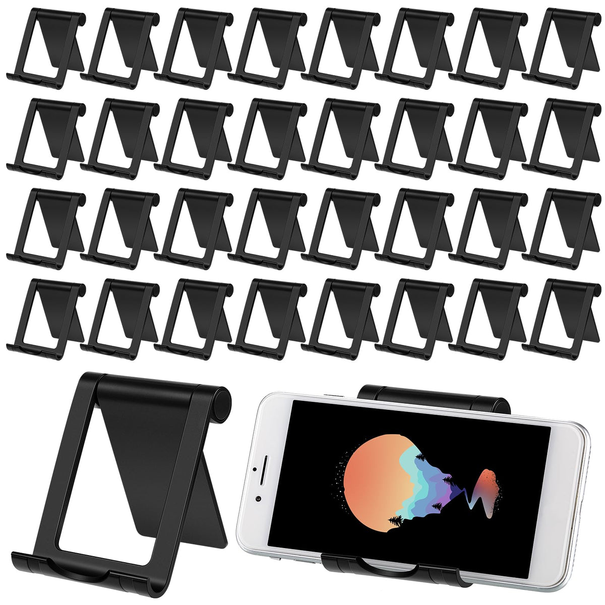 Fabbay 40 Pcs Phone Stand Compatible with Mobile Phones Tablets, Black