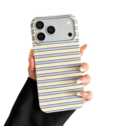 for iPhone 18 Pro Max Case / 17 Pro Max Case Striped, Blue Yellow