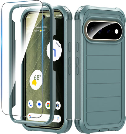 Hensinple for Samsung Galaxy A17 5G Phone Case with Screen Protector, Heavy Duty Military Shockproof Full Body Durable TPU Protective Cover Case for Samsung A17 5G (Black)