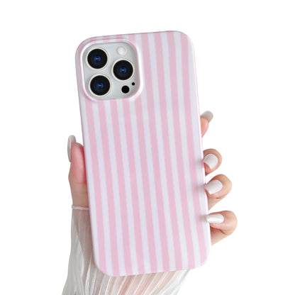 Yeddabox for iPhone 16 Pro Case Cute Striped Phone Case Soft TPU Slim Shockproof Phone Cover for Women Girls, Pink and Yellow