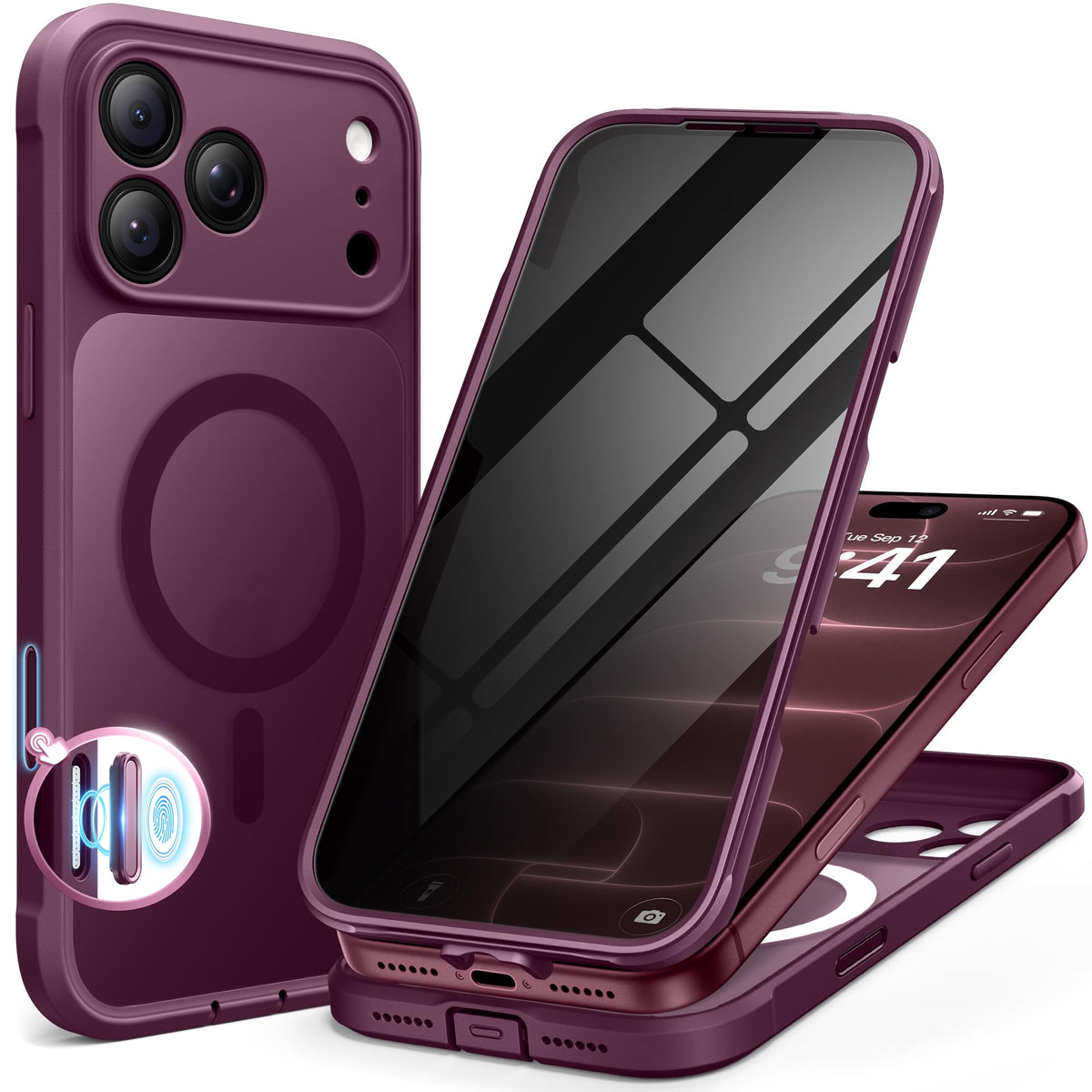 BERFY for iPhone 18 Pro Max Case/iPhone 17 Pro Max Case, Fit for Magsafe